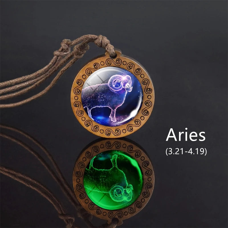 ZodiacWood Charm Necklace