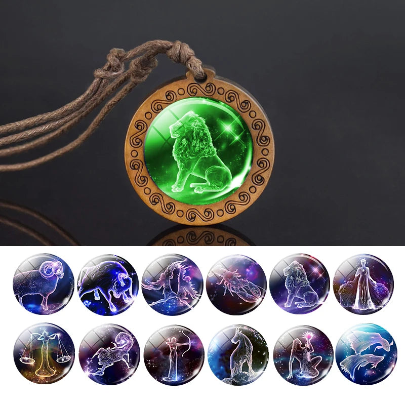 ZodiacWood Charm Necklace