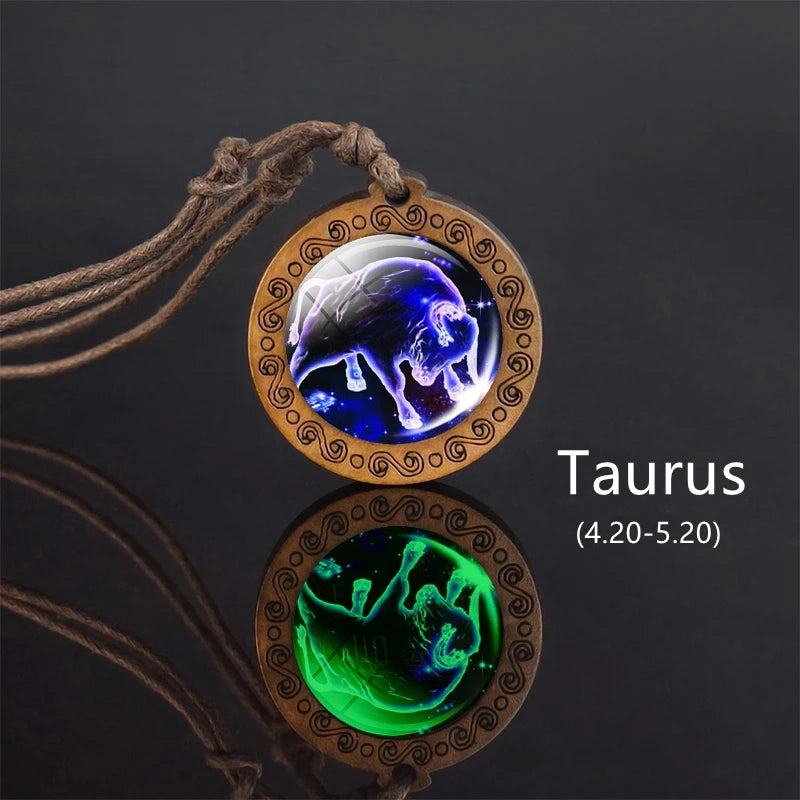 ZodiacWood Charm Necklace