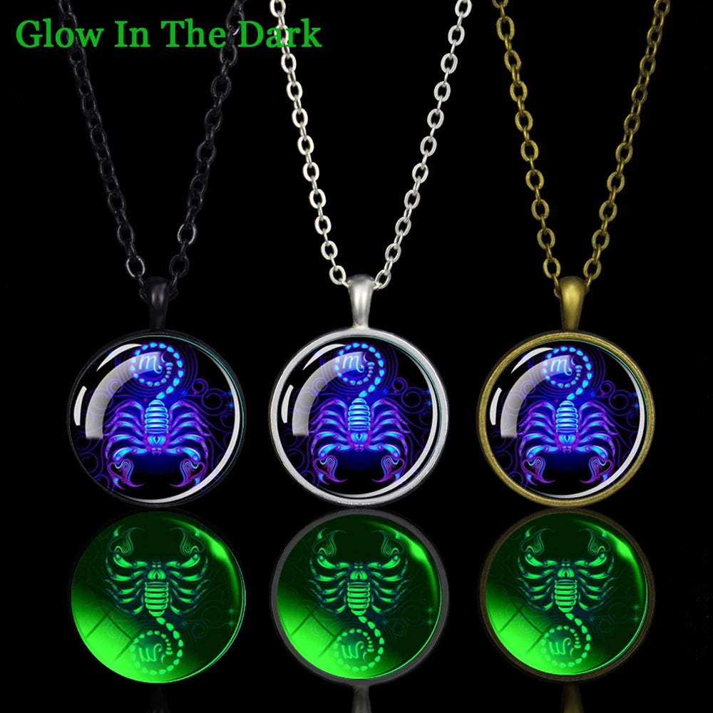 Stellar Glow Zodiac Necklaces