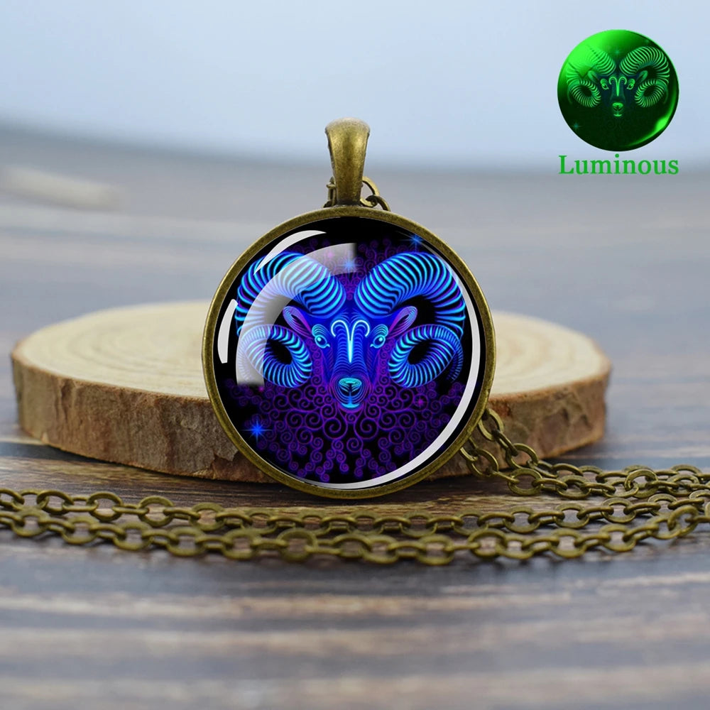 Stellar Glow Zodiac Necklaces