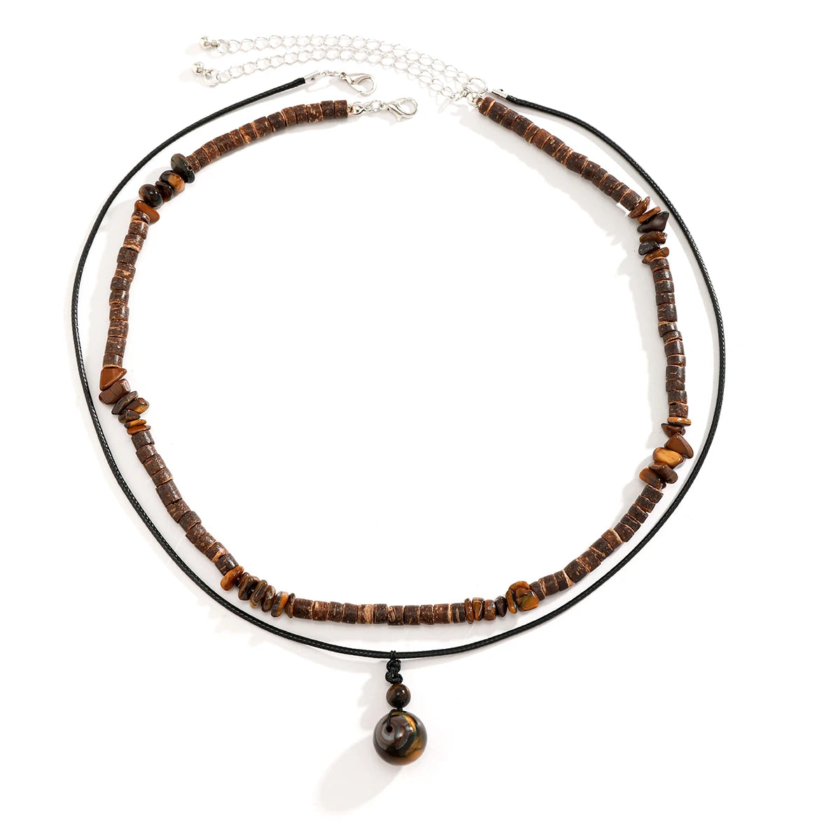 Vintage Stone Duo Necklace Set