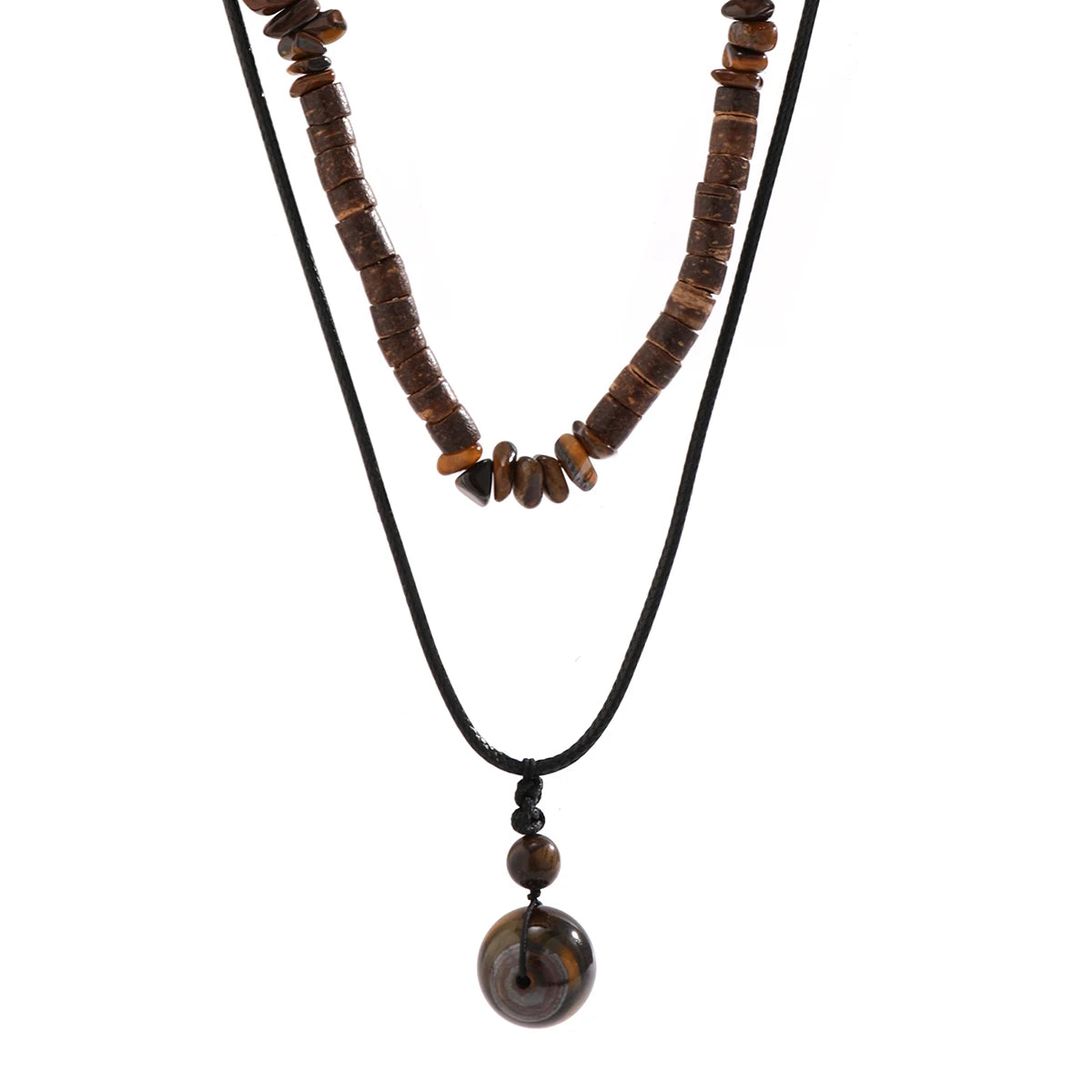 Vintage Stone Duo Necklace Set
