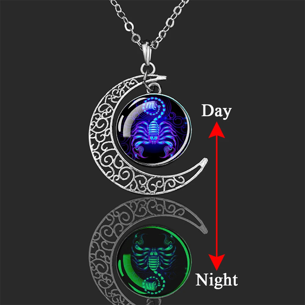 Zodiac Glow Pendant Necklaces