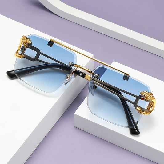 SkyFrame™ Luxe – Rimless Double Bridge Sunglasses