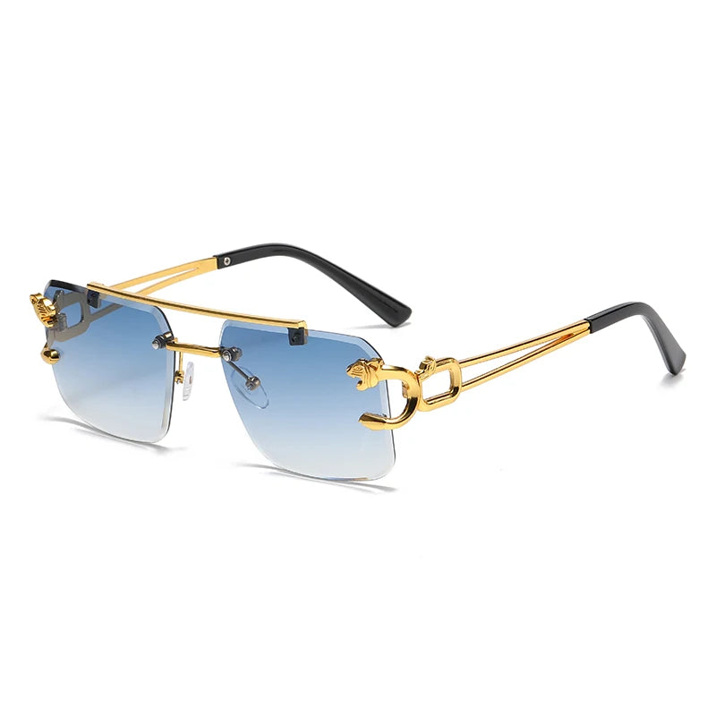 SkyFrame™ Luxe – Rimless Double Bridge Sunglasses